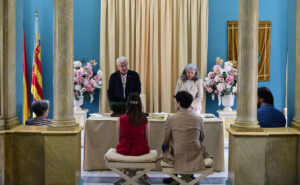 Ceremonia civil de bienvenida en el Palacete de Monforte